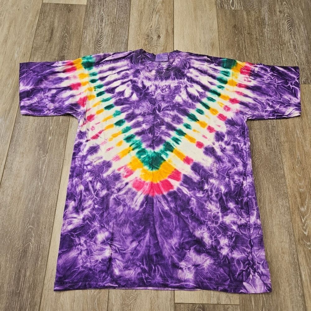All Sport Vintage Tie Dye Tee Shirt Men's Medium Homemade Handmade Purple